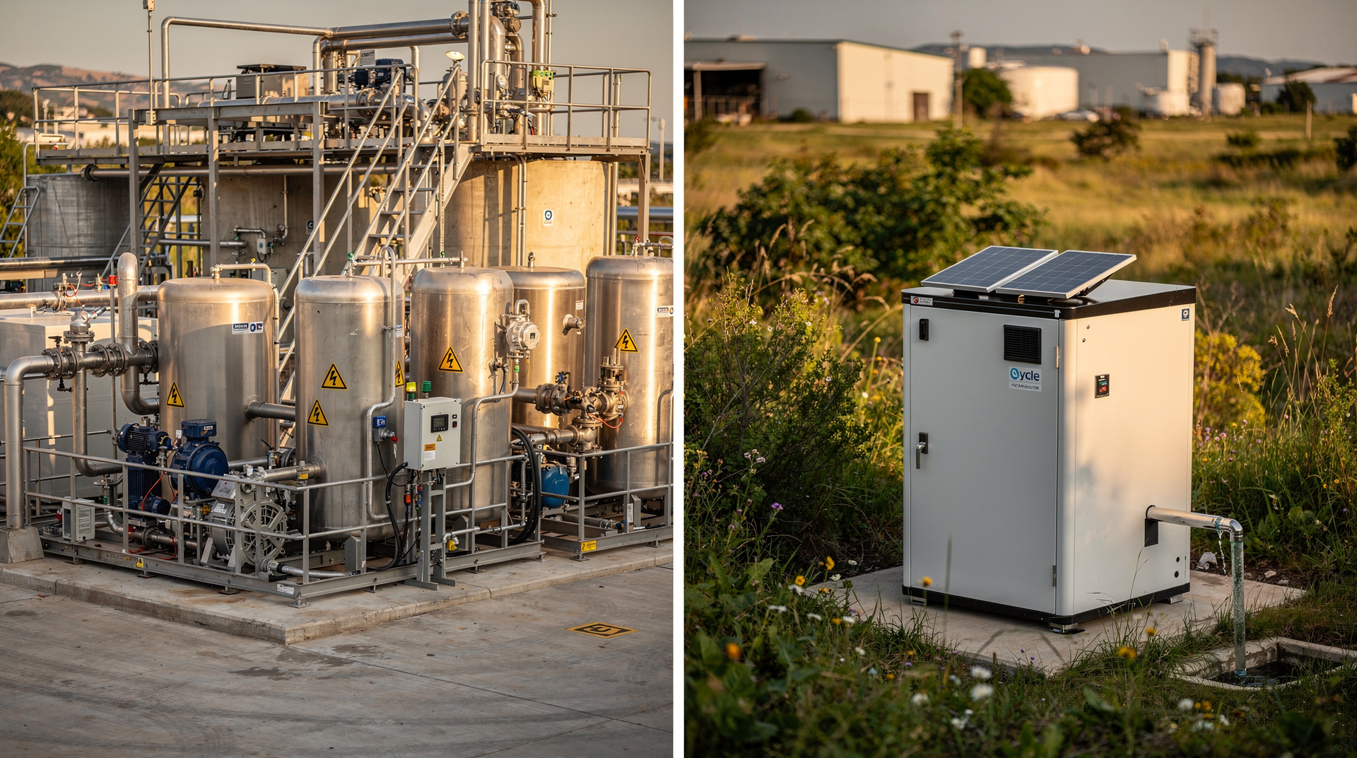 A single Cycle node at a remote site, producing water from its environment